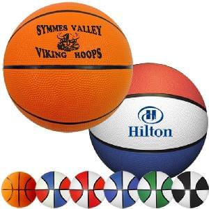 9" Rubber Basketballs (Full&#8209;Size) - Full Size Rubber Basketballs