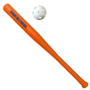 Plastic Bat and Wiffle Ball Sets (printed bat & unimprinted ball) - Plastic Baseball Bat w/ Unimprinted Ball