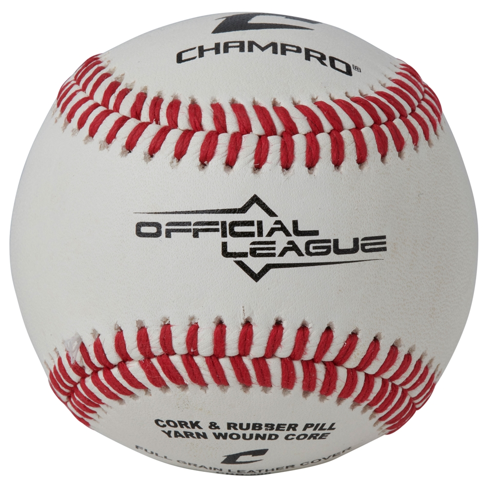 CHAMPRO Official League - Cushion Cork Core Baseballs (Blank)