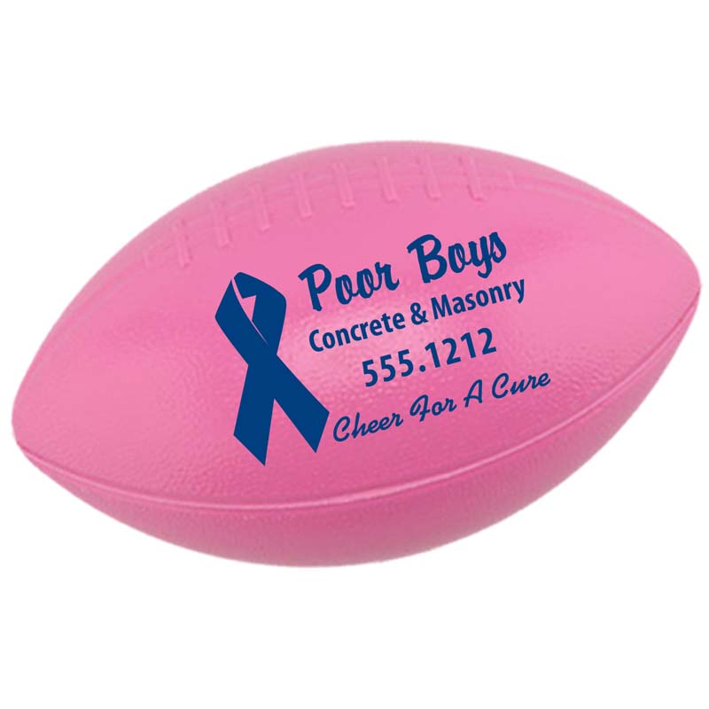 6" Pink (Awareness) Plastic Footballs 