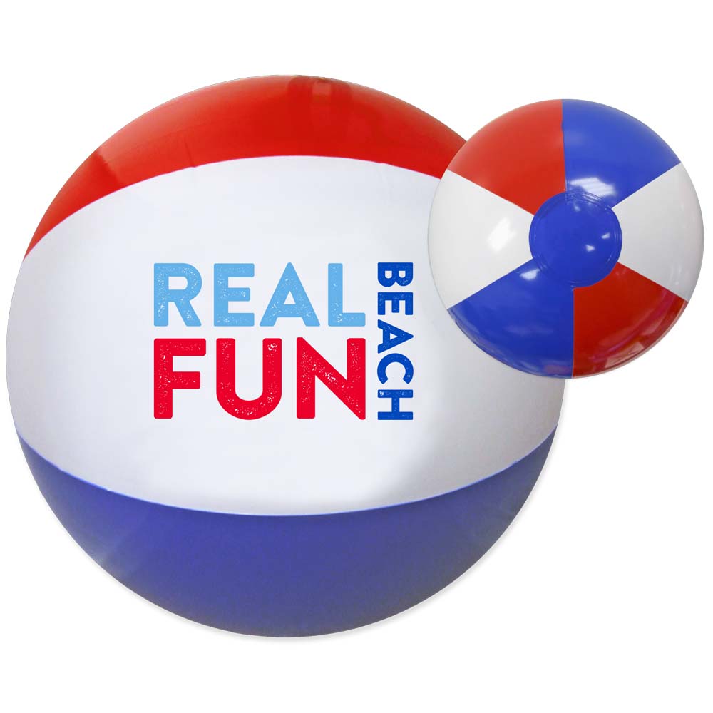 12" Red White & Blue Beach Balls