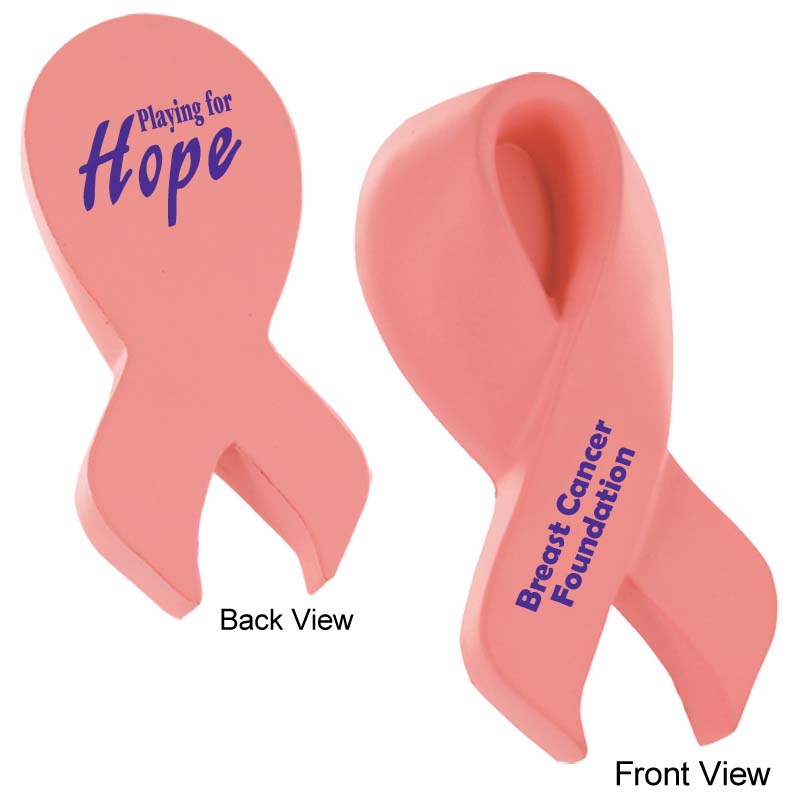 Pink Awareness Stress Ribbons