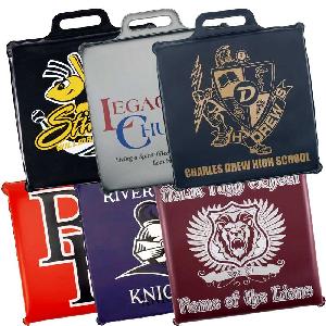 Square Vinyl Stadium Seat Cushions (12" x 12" x 2") -  Stadium Seat Cushions (12" x 12" x 1")