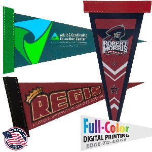 Felt Pennant, Full-Color (4" x 10") - Felt Strip Pennant (4 inch x 10 inch) Four-Color
