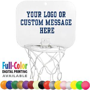 Mini Backboard Sets with Vinyl Blank Basketballs - Mini Backboard Sets w/ Blank Vinyl Basketballs