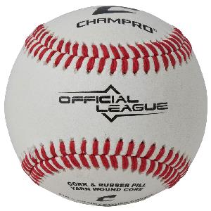 CHAMPRO Official League - Cushion Cork Core Baseballs (Blank) - (Blank) CHAMPRO Cushion Cork Core Baseballs