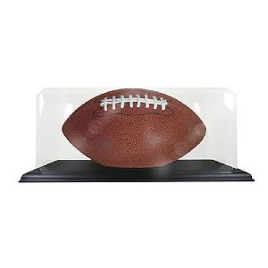 Clear Plastic Full-Size Football Cases (Unimprinted) - Full-Size Football Display Case