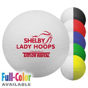 4" Foam Mini-Basketballs (2-Tone) - 4 inch Two Toned Foam Mini-Basketballs