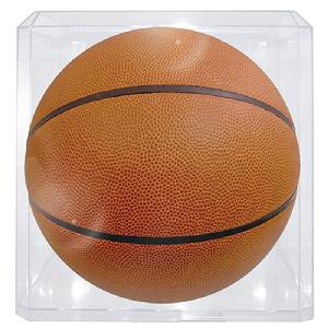 Clear Plastic Full-Size Basketball Cases (Unimprinted) - Full-Size Basketball Display Case