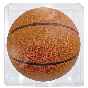 Clear Plastic Full-Size Basketball Cases (Unimprinted) - Full-Size Basketball Display Case