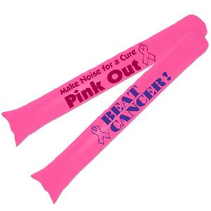 Pink Make Some Noise Sticks (Awareness) - Make Some Noise Inflatable Sticks