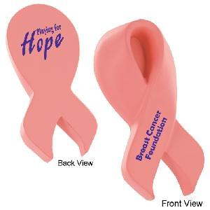 Pink Awareness Stress Ribbons - Awareness Pink Ribbon Stress Relievers