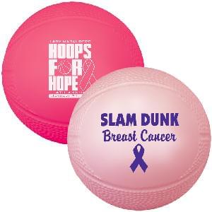 4 1/2" Vinyl Mini-Basketballs (Awareness) - 4.5 inch Mini Vinyl Basketballs